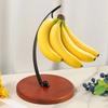 Draining Metal Banana Holder With Wood Base Fruit Storage Holder Creative Grape Stand  Home Use