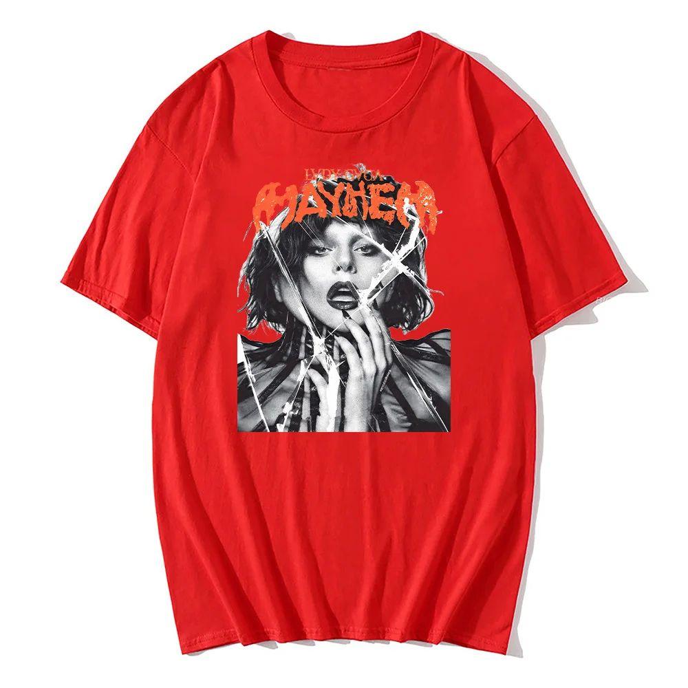 Lady Gaga Mayhem T Shirts High Quality Hip Hop Cotton T Shirts Fashion Men Aesthetic Retro TShirts Summer New Clothing Unisex