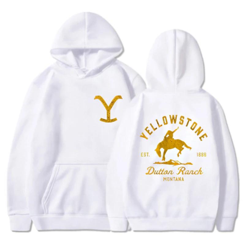 Klassische Mode Yellowstone Dutton Ranch Bedruckte Hoodies für Männer und Frauen Kapuzen-Jersey Sweatshirt Tops