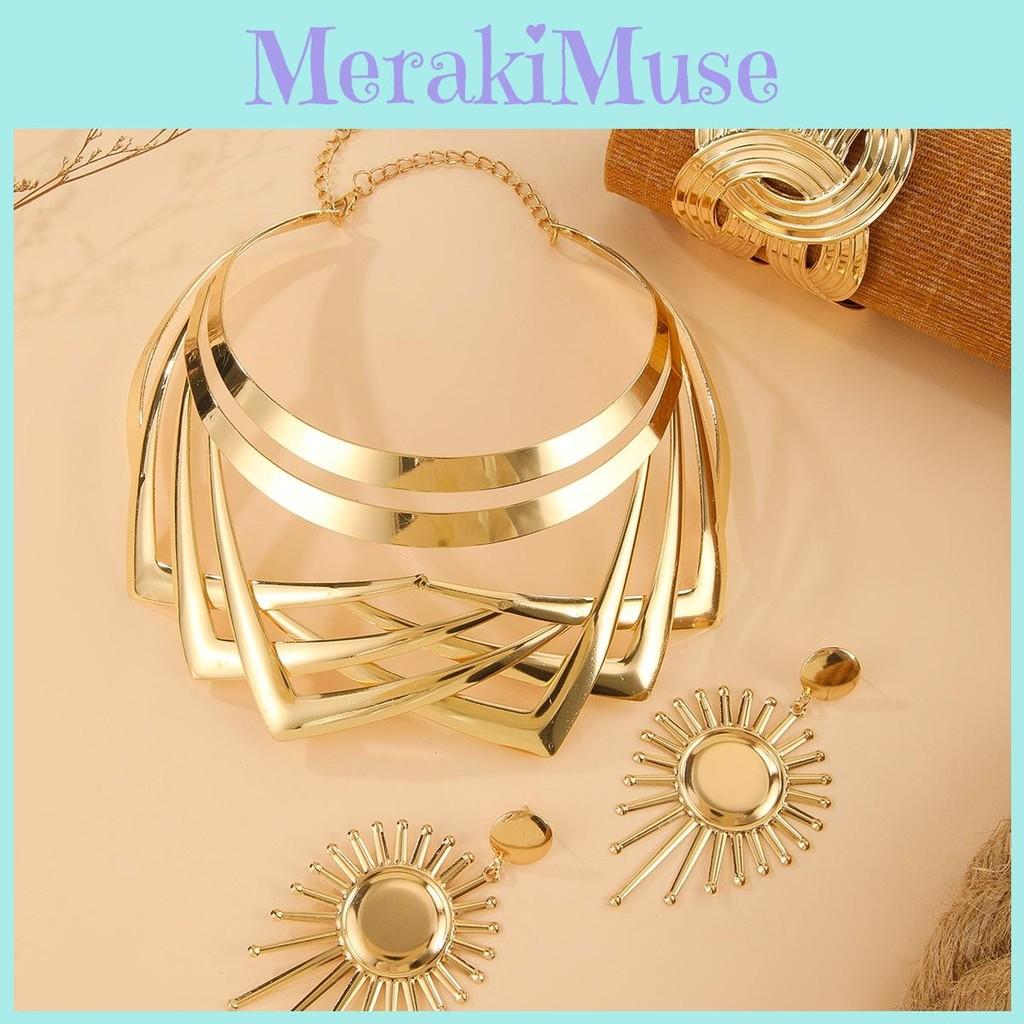 Jewelry Summer Stylish Set With Gold Finish Pendant Earrings Bracelets And Necklaces For All