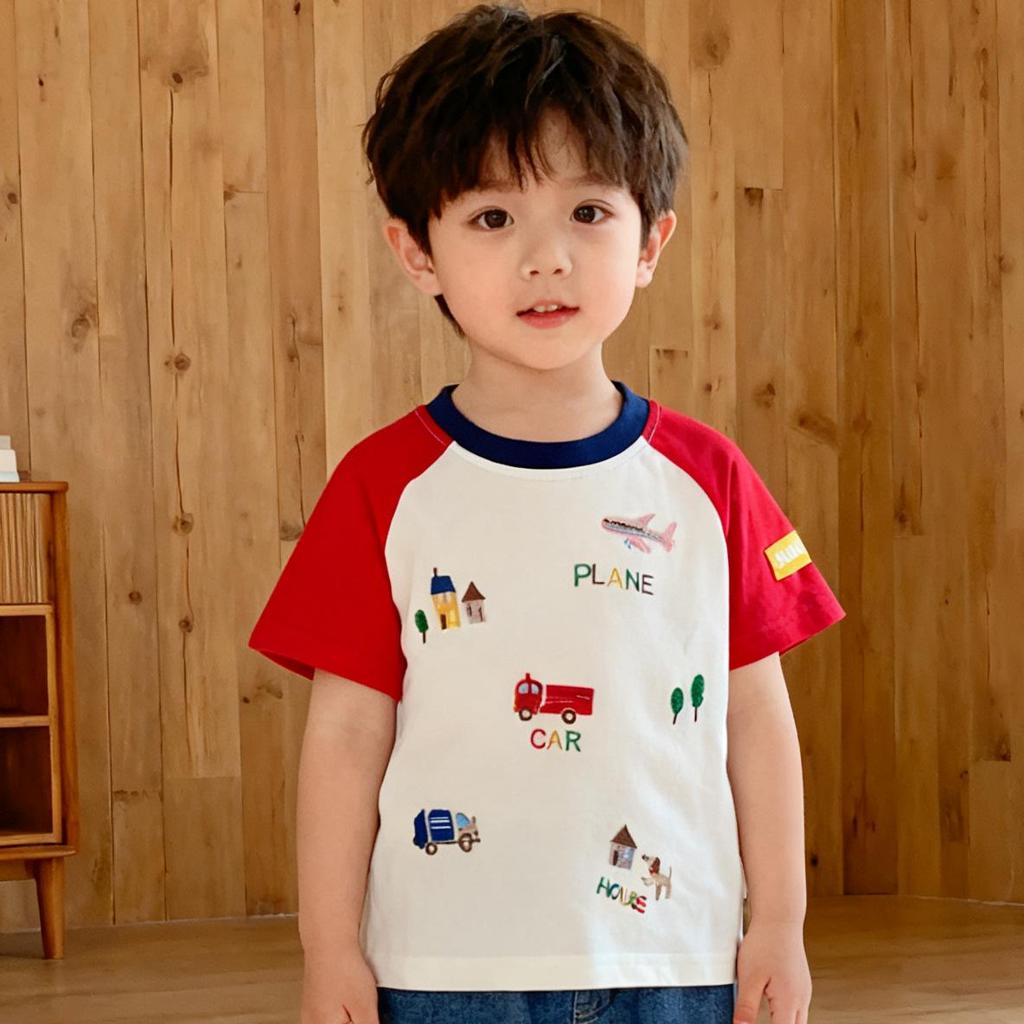 2026 Summer Style Boys' Short-Sleeve T-Shirt for Toddlers and Children