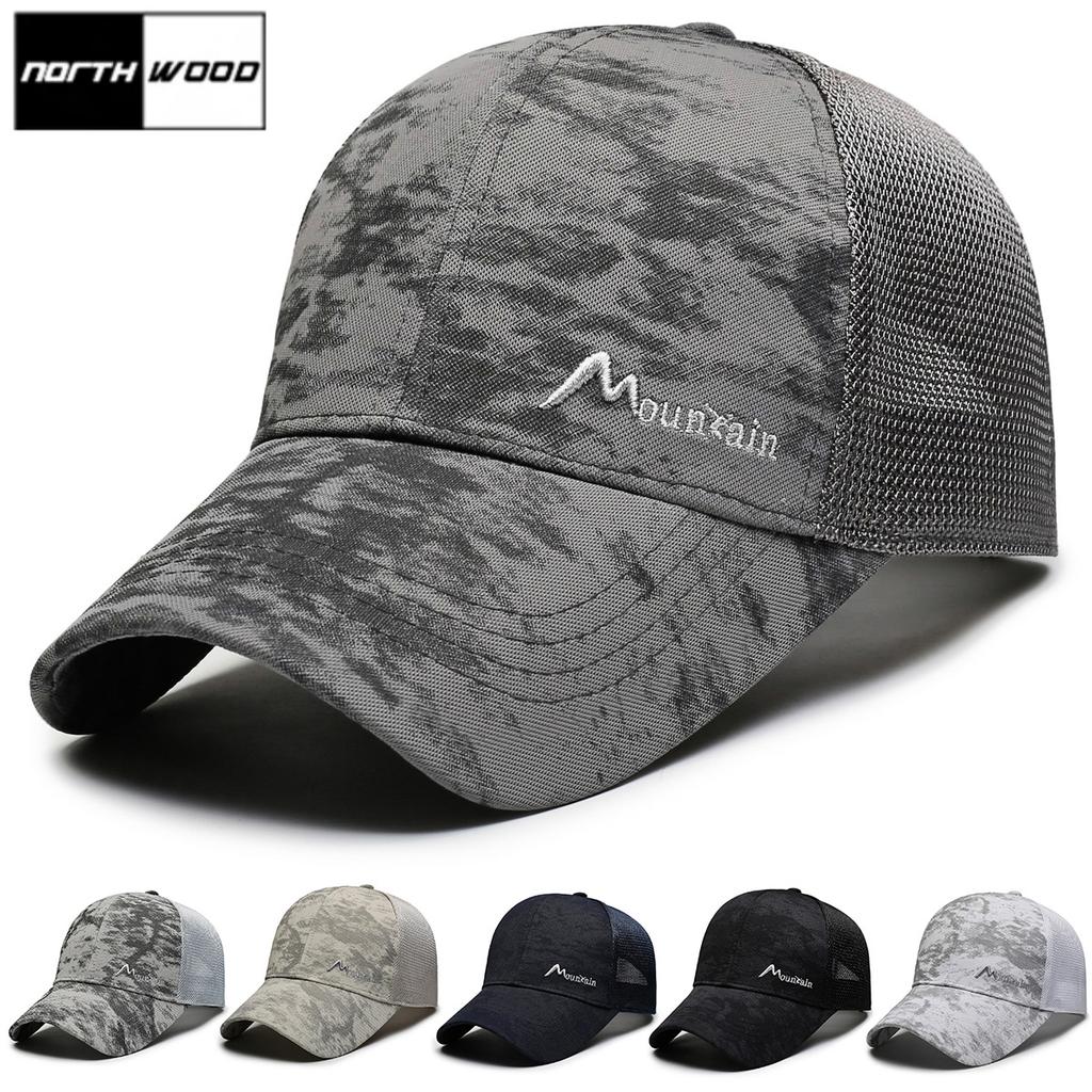 Northwood Men's Summer Quick-drying Breathable Mesh Baseball Cap Outdoor Sun Protection Visor Mesh Cap Peaked Hat