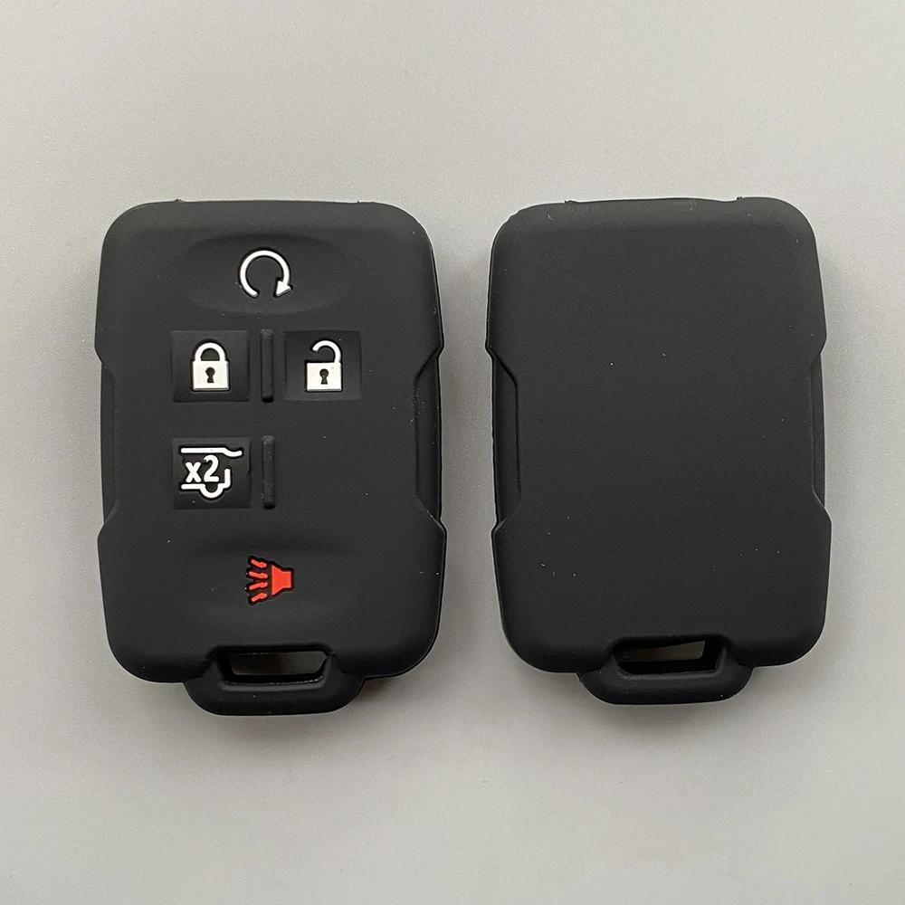 Silicone Car Key Case Cover For Chevrolet Colorado Silverado 1500 2500Hd 3500Hd Gmc Yukon Sierra Canyon Remote Key Protecor