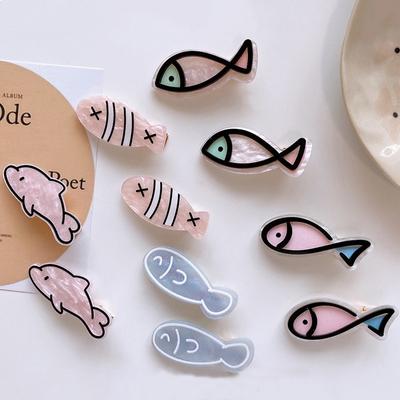 Neue Chic Fisch Haarnadeln Set Koreanische Harz Geometrische Barrettes Haar Clips Für Mädchen Haar Zubehör Baby Kind Kopfbedeckungen Ornamente