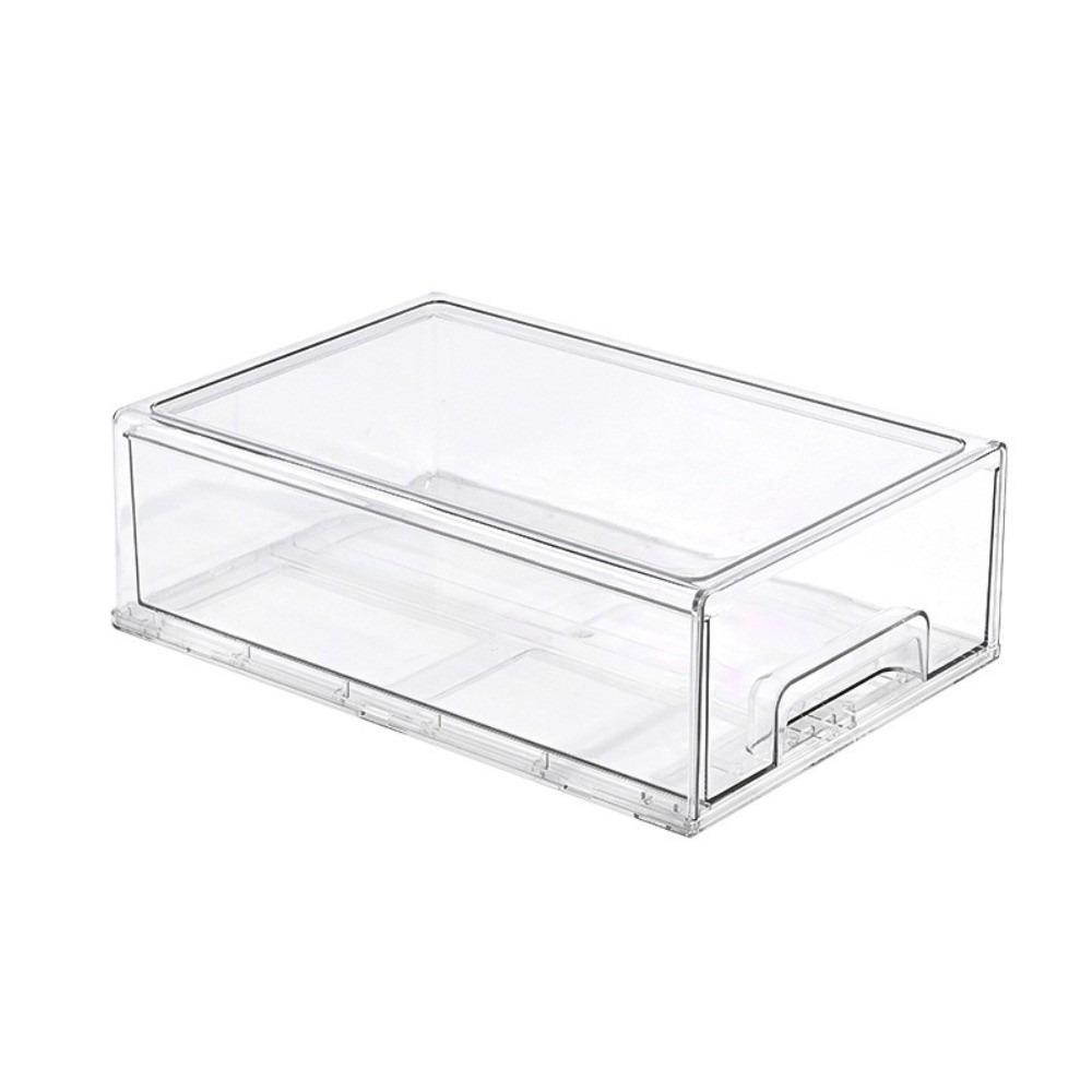 Fresh Keeping Refrigerator Storage Box Stackable Cosmetic Display Case  for Kitchen