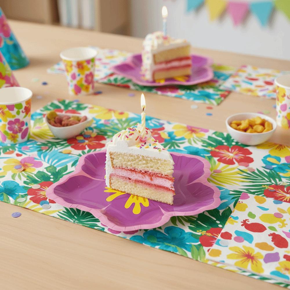 20PCS Colorful Disposable Party Plate Paper Cake Paper Plates Dinner Gathering