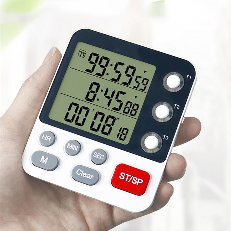 Kitchen Baking Countdown, Magnetic Back Retractable Stand Hook for Large Display