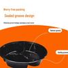 WEISHENG 1000ml Round 3-Compartment Disposable Takeout Food Containers (150 pcs)