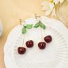 Japanese Korean Cherry Ear Clip Earrings - Cute and Versatile, No Piercing Needed for Women