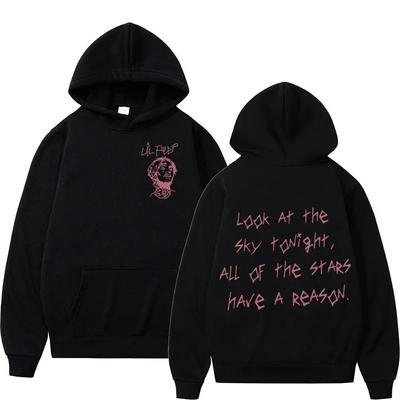 Moletom com Capuz de Concerto da Turnê do Rapper Lil Peep Moda Masculina Pulôver Moletom Unissex Manga Longa com Capuz Streetwear Gótico