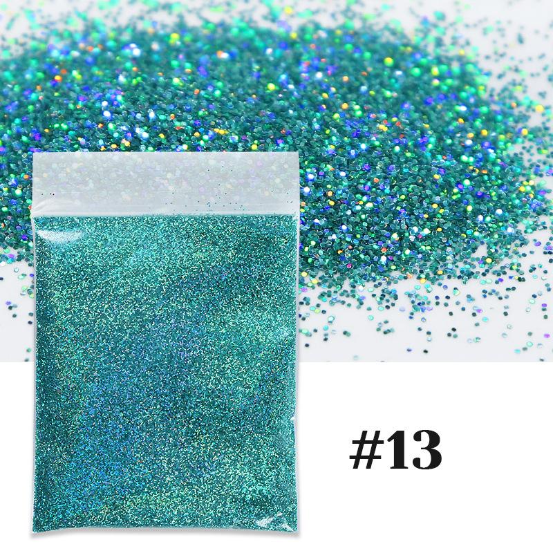 10g mixed color nail art glitter powder holographic laser dust nail Sequins bulk DIY epoxy resin nail art filler