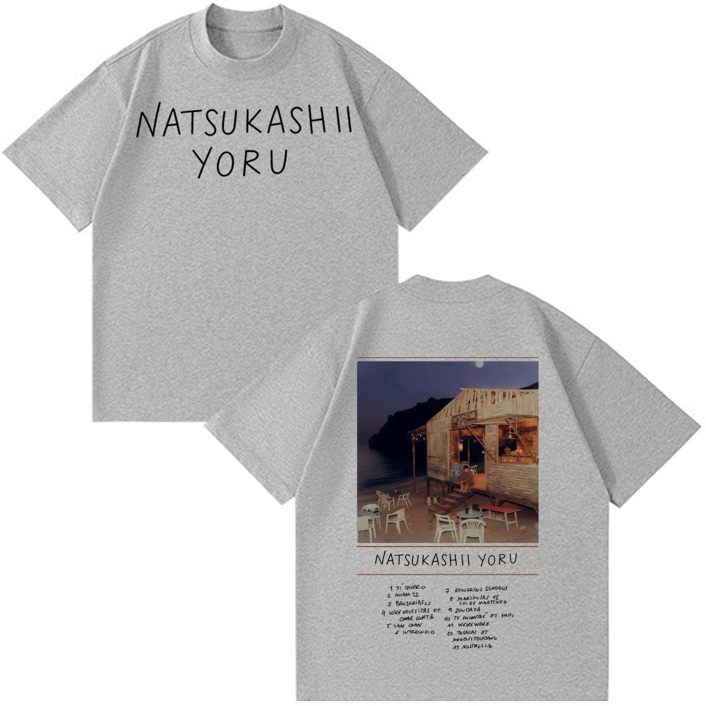 Fashion Oversized Tees Rapper SAIKO Natsukashii Yoru Album 2025 Merch T-shirt Men's Women Cotton T-shirts Couple Style Clothing