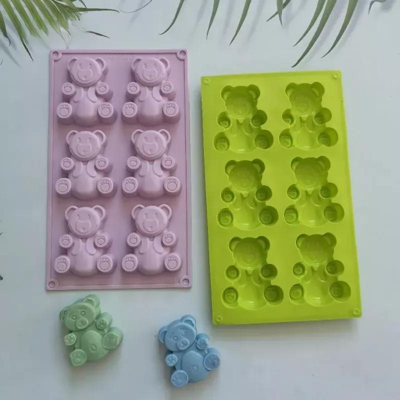 Multi Style Bear Silicone Baking Mold Animal Cake Candy Jelly Chocolate Making Set Bunny Soap Candle Mould Ice Tray Gifts
