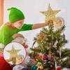 Estrella superior del árbol de Navidad del brillo con las luces LED adorno brillante de la copa del árbol de Navidad para la decoración del festival de Navidad del hogar