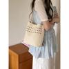Women's 2026 Retro Korean Hollow Weave Tote: Versatile Large Capacity Fashion Bucket Bag