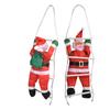 LED Santa Claus šplhající po provazovém žebříku Vánoční ozdoba na vánoční stromek, domovní dveře