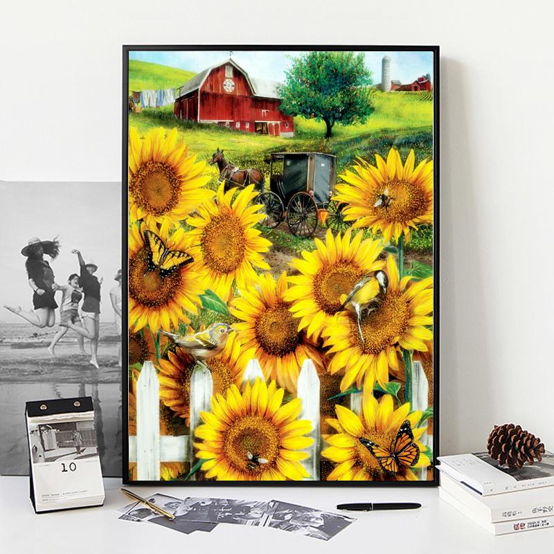 Cheap Diamond Painting Flower Diamond Painting Full Cross Stitch Diamond Painting Full Drill New