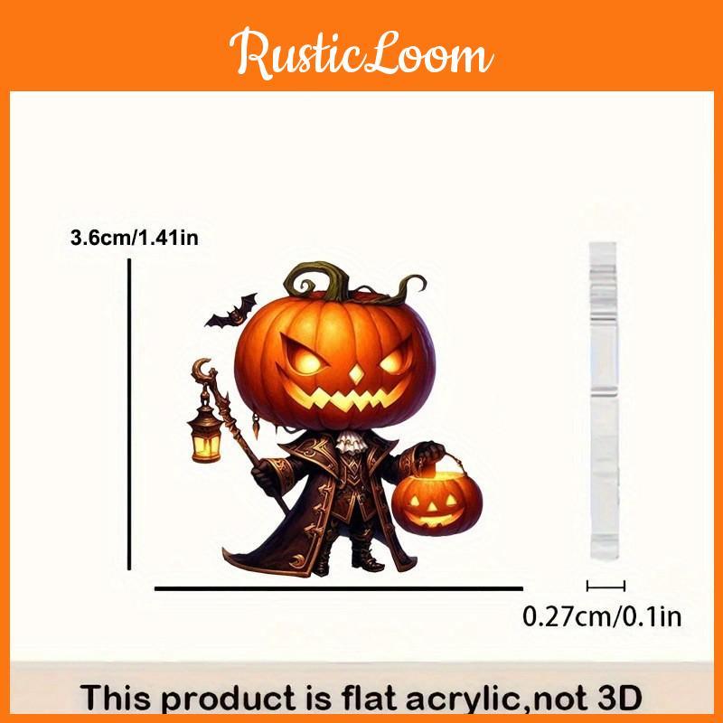 Halloween Themed Cartoon Pumpkin Pattern Women Acrylic Earrings For Casual Fashion Adults