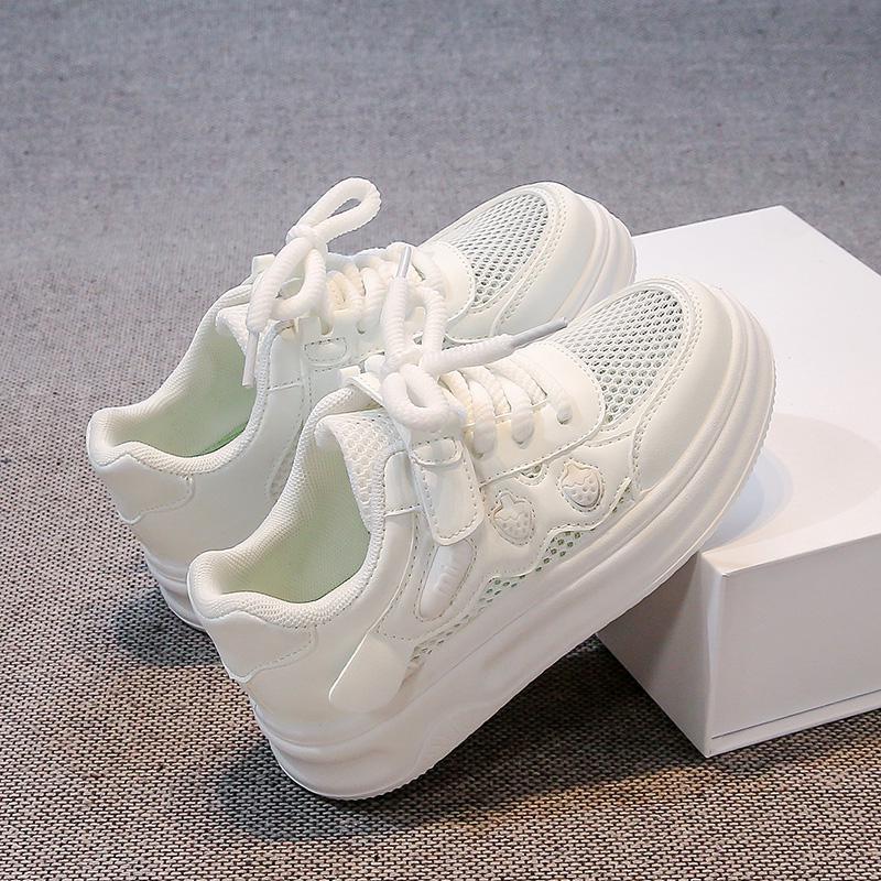 Girls' Summer 2025 Mesh Breathable Sports Shoes - Soft Sole, Lightweight Sneakers for Children