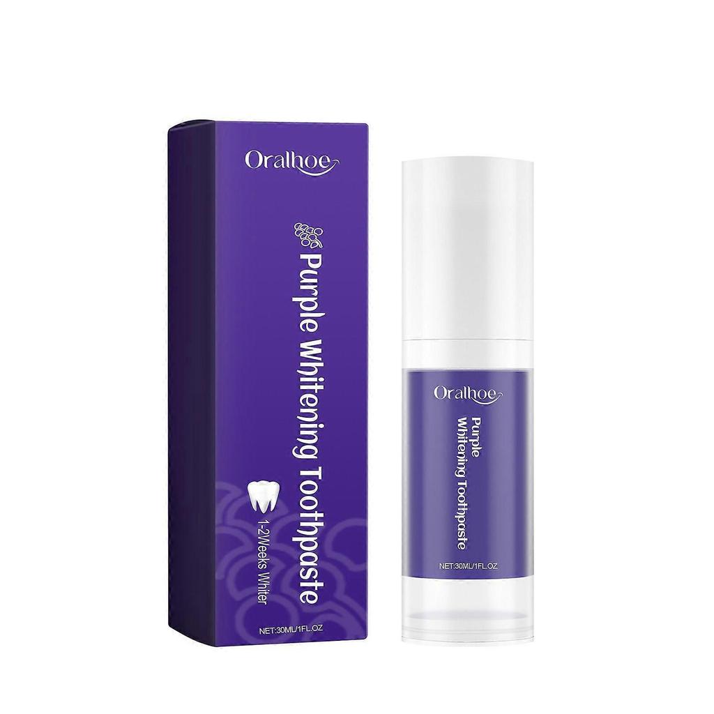 Purple whitening toothpaste fresh oral whitening teeth yellowing tartar cleaning
