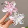 Women Hair Clip Transparent Gradient Color Back Head Hair Claw Strong Grip Shark Hair Accessories Daily Wear