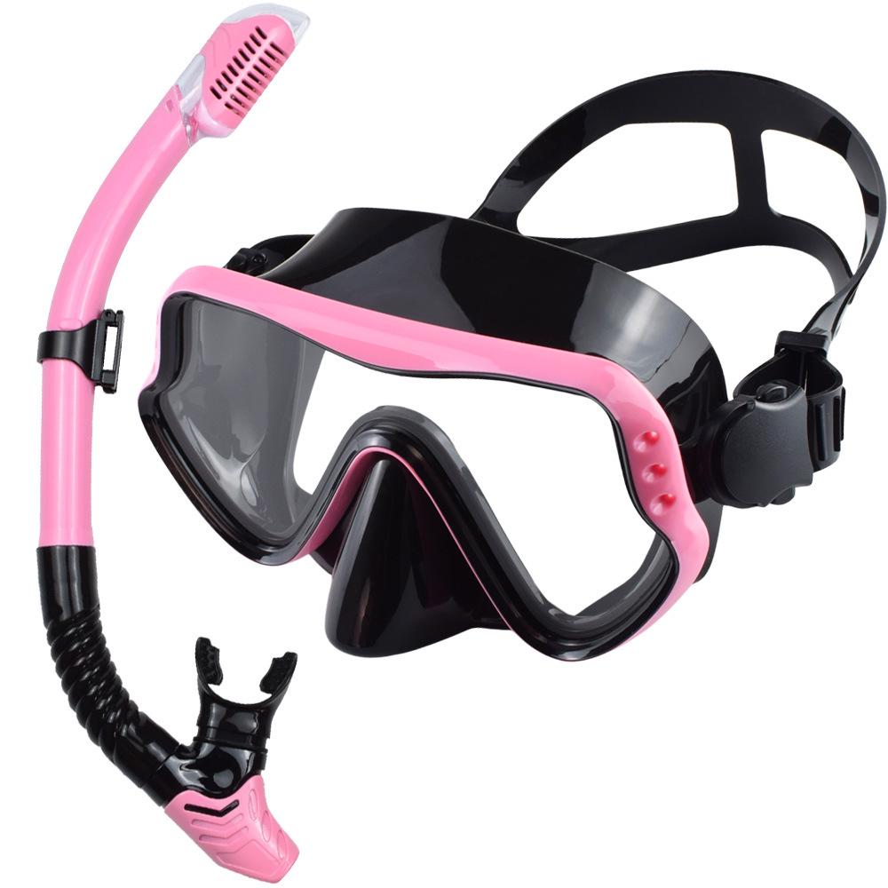 Adult Silicone Diving Snorkel Set: Large Frame Mask for Men & Women