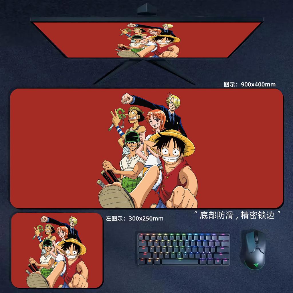 Large Size Anime One Piece Luffy Cloud Smoke Anime Extended Gaming Mouse Pad Large Desk Mat