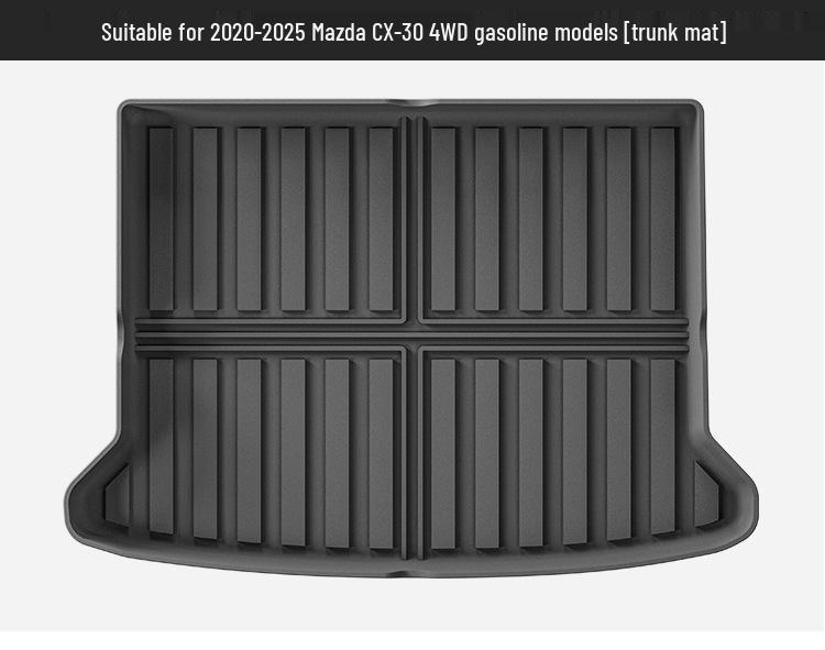 TPE All-Weather Floor Mats & Trunk Liner for 2019-2025 Mazda3/CX-30
