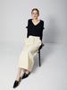 RENNESMIA Elastic Slit Skirt_Cream