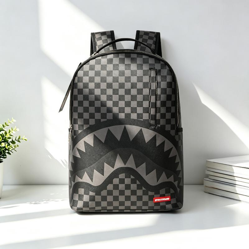 Tide Brand Shark Backpack Graffiti Wind Leisure Street Trend Backpack Skateboard Backpack Printing