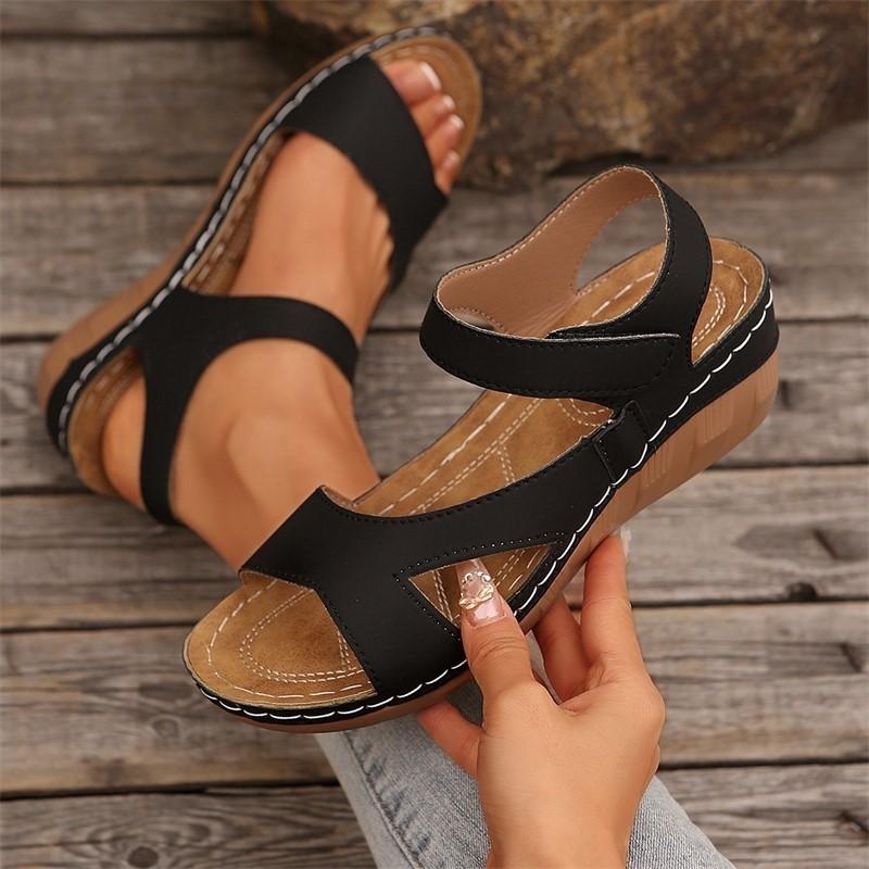 Schuhe Damen Sandalen Sommer Outdoor Schuhe Frau Rutschfeste Schuhe für Damen Keilsandalen Damen Retro Schuhe Damen Sandale Weiblich