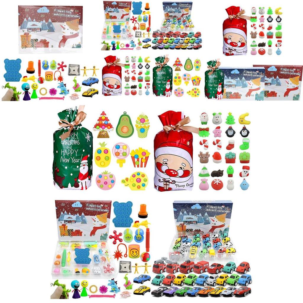 Exciting Kids Fidget Squishy Toy Cars Advent Calendar For Stress Relief And Sensory Fun