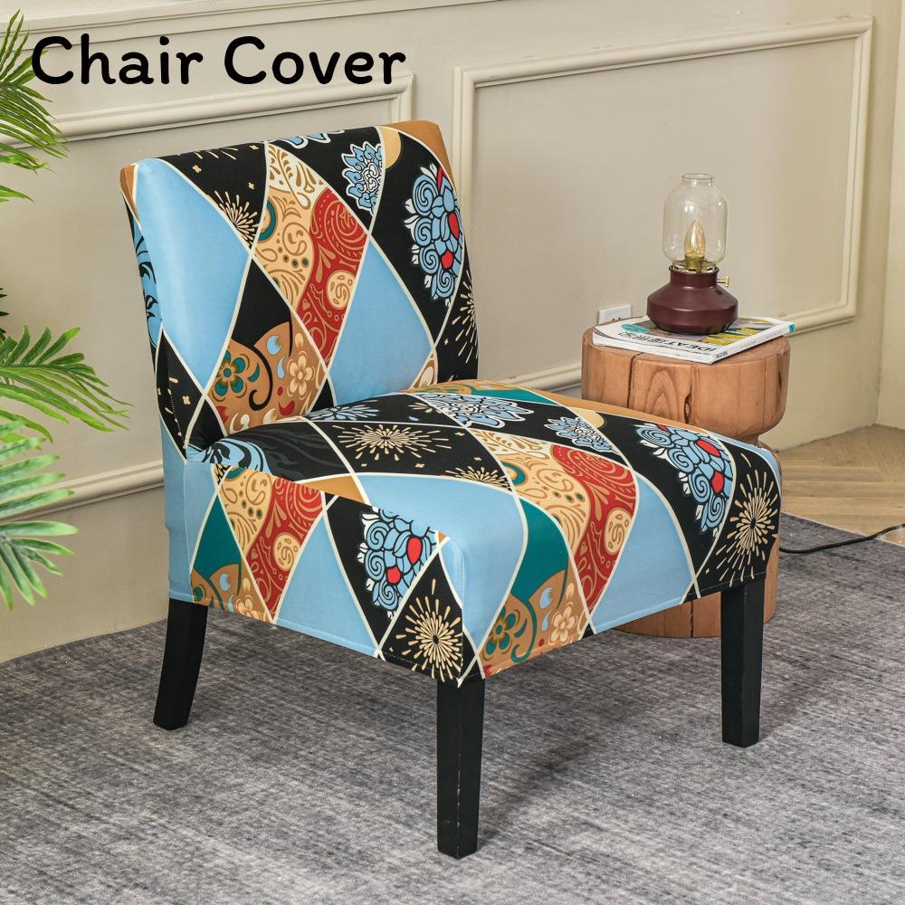 Fat Head Chair Cover No Armrest Fabric Protector With Non Slip And Dustproof For Home Dining Decor
