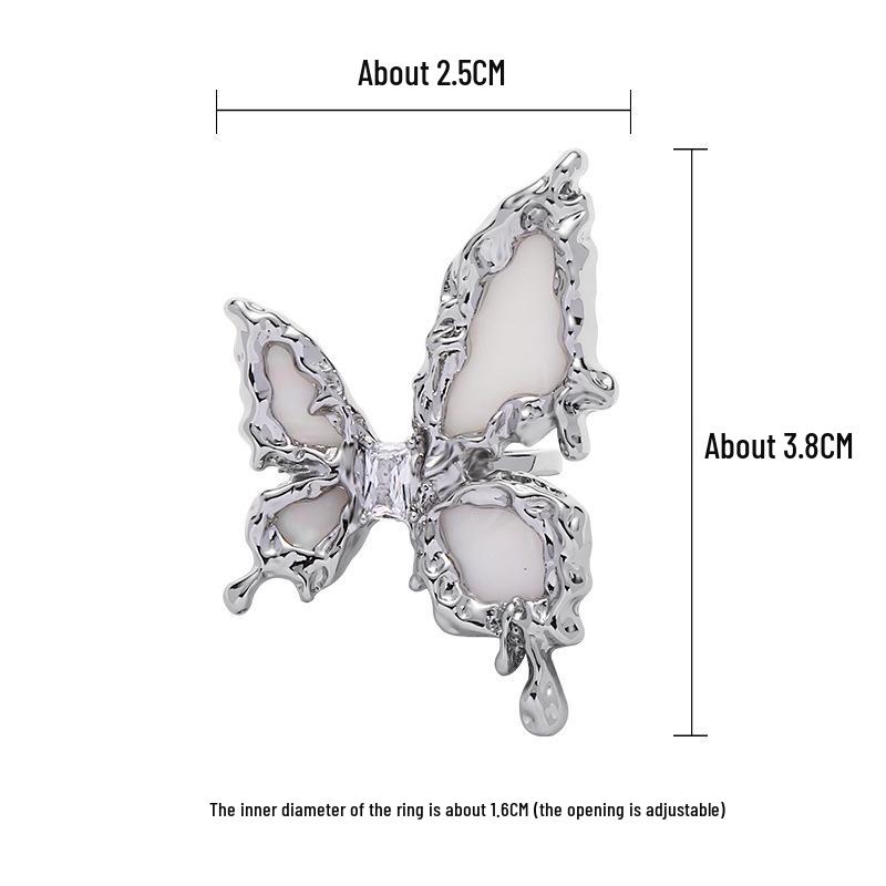 

Черное небесное кольцо-бабочка: Стильная Темная Роскошь для Женщин и Модных Пар