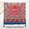 Breathable Tassel Shawl Big Size Ladies Flower Headscarf Fashion Hijab Scarf  For Woman Fashion