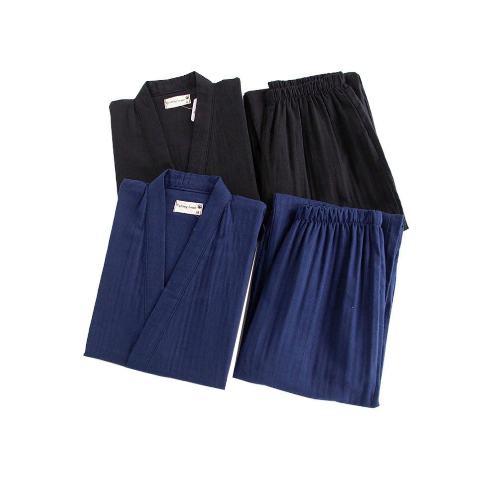 Midnight Diner Long Front Suitable for Top and Bottom Set [Yifulove] Men's Pajamas, Jinbei, Style, Plain, Sleeves, Opening, Rooms/Inns/Hotels,