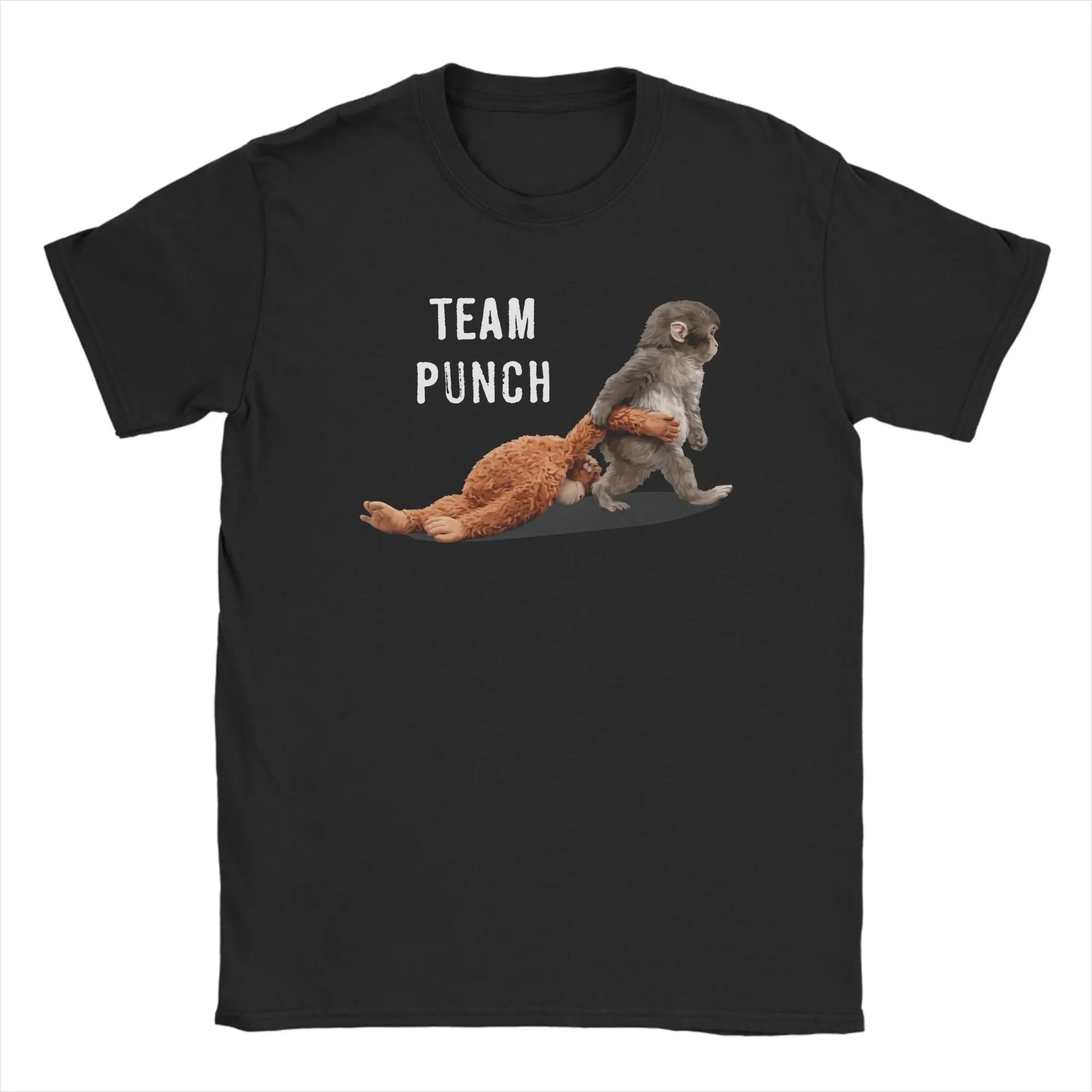 

2026 new Monkey Punch Baby Monkey Holding Plush Toy T-Shirt Hip Hop T-Shirts Man Cotton O-Neck Clothing Short Sleeve Funny To... 5XL різнокольоровий