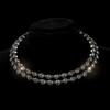 Set di Gioielli da Sposa con Strass, Collana Orecchini Bracciale Completo di Diamanti di Cristallo Set da Tre Pezzi Catena a Griffe Collare di Diamanti