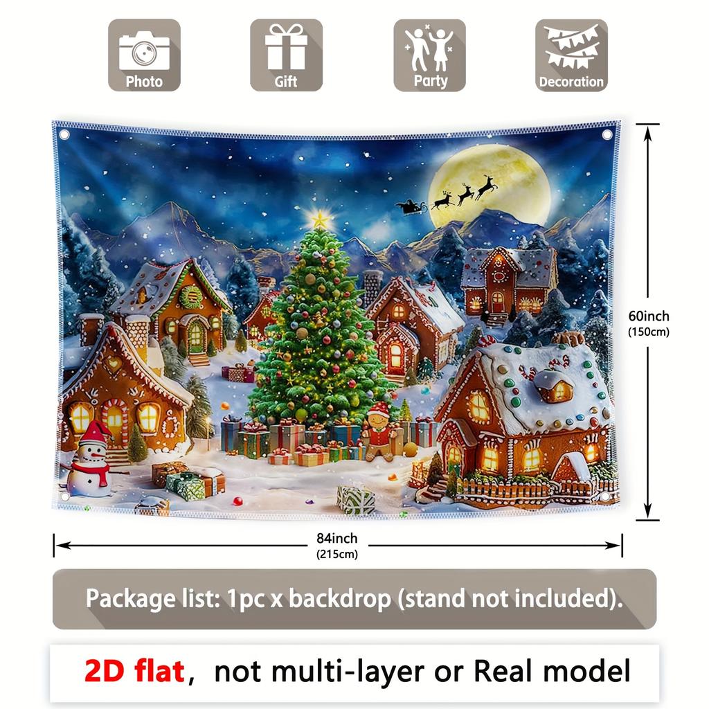 Winter Cartoon Christmas Decoration Background Winter Photography Backdrop Decorations For Photo Studio Photo Booth Christams Party