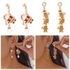 A Pair Exquisite Rhinestone Christmas Earrings Zinc Alloy Snowman Earrings  New Year Celebration