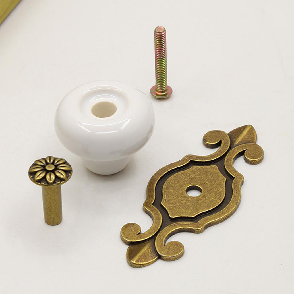Retro Vintage Ceramic Closet Knobs Ceramic Closet Handles Pulls Cabinet Knobs for Cabinets Cupboard Kitchen