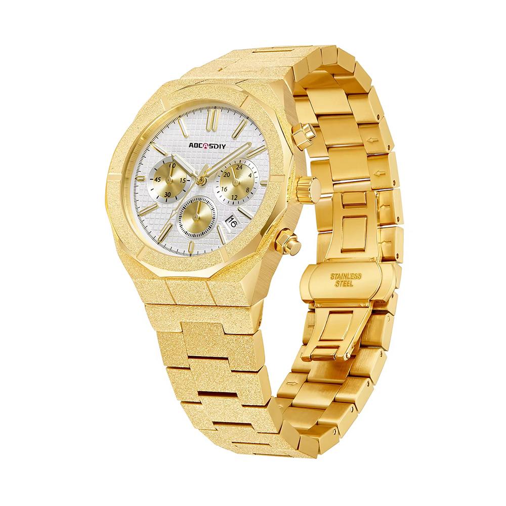 Alloy Quartz Wristwatch Dazzling Brightness New Watch Men Luminous Chronograph Business Waterproof Male Watches with Date