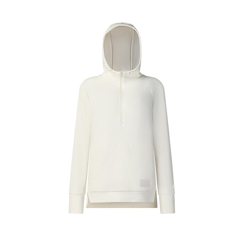 FILA Simple Versatile Comfortable Hooded Sweatshirt Women tops Vanilla-White A11W511201FIV