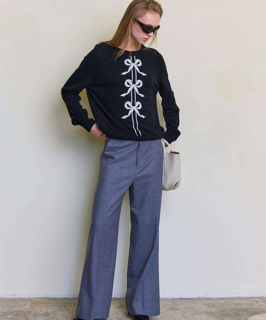 Dyuidyui Three Ribbon Knit_Black