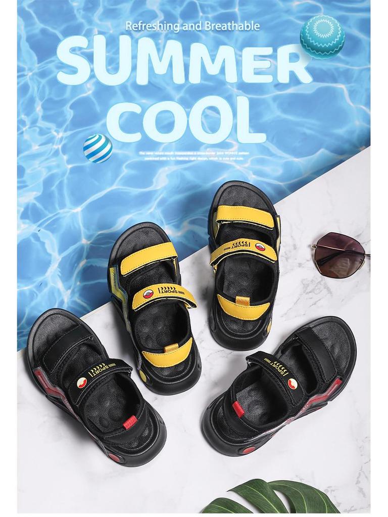 Sommer 2025 Jungen rutschfeste Sportsandalen: Weiche Sohle, Leichte Strand-Flip-Flops für Kinder