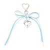 Korean PU Leather Bows Keychain Multi Function Bag Charm Accessory Phone Ornament Heart Pendant for Women