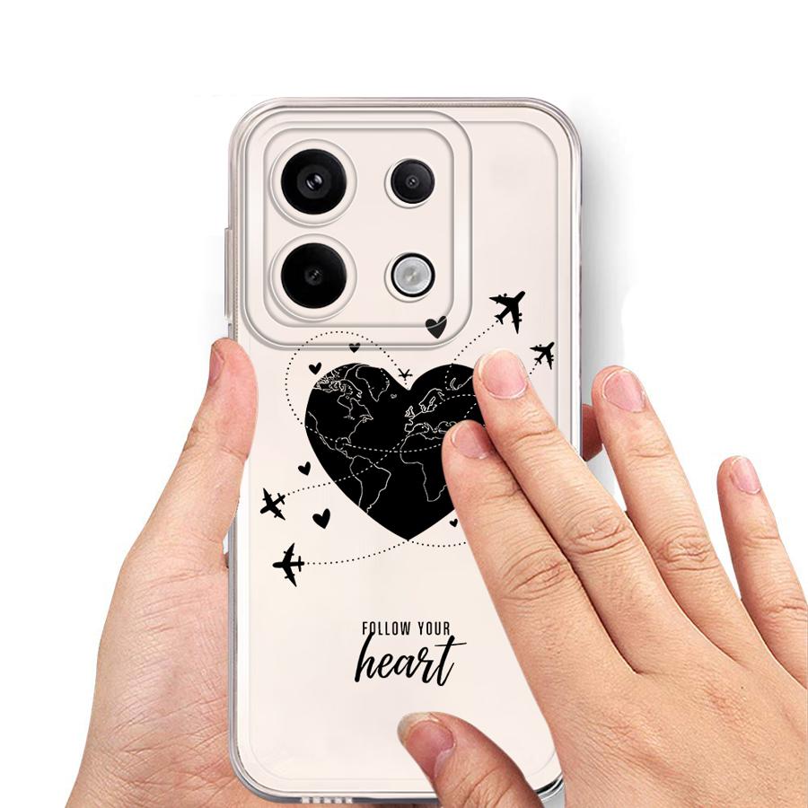 Soft Phone Cover Case for Xiaomi Redmi Note 14 Pro Plus 12S 13C 10S 9 10 14C A4 12 11S 11 Note 13 Love Airplane Art