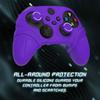 PlayVital Silicone Controller Cover for Xbox Series with Thumb Caps and Stickers Grip Shock Absorption Runes Edition X/S – Non-Slip Skin, – (Purple)