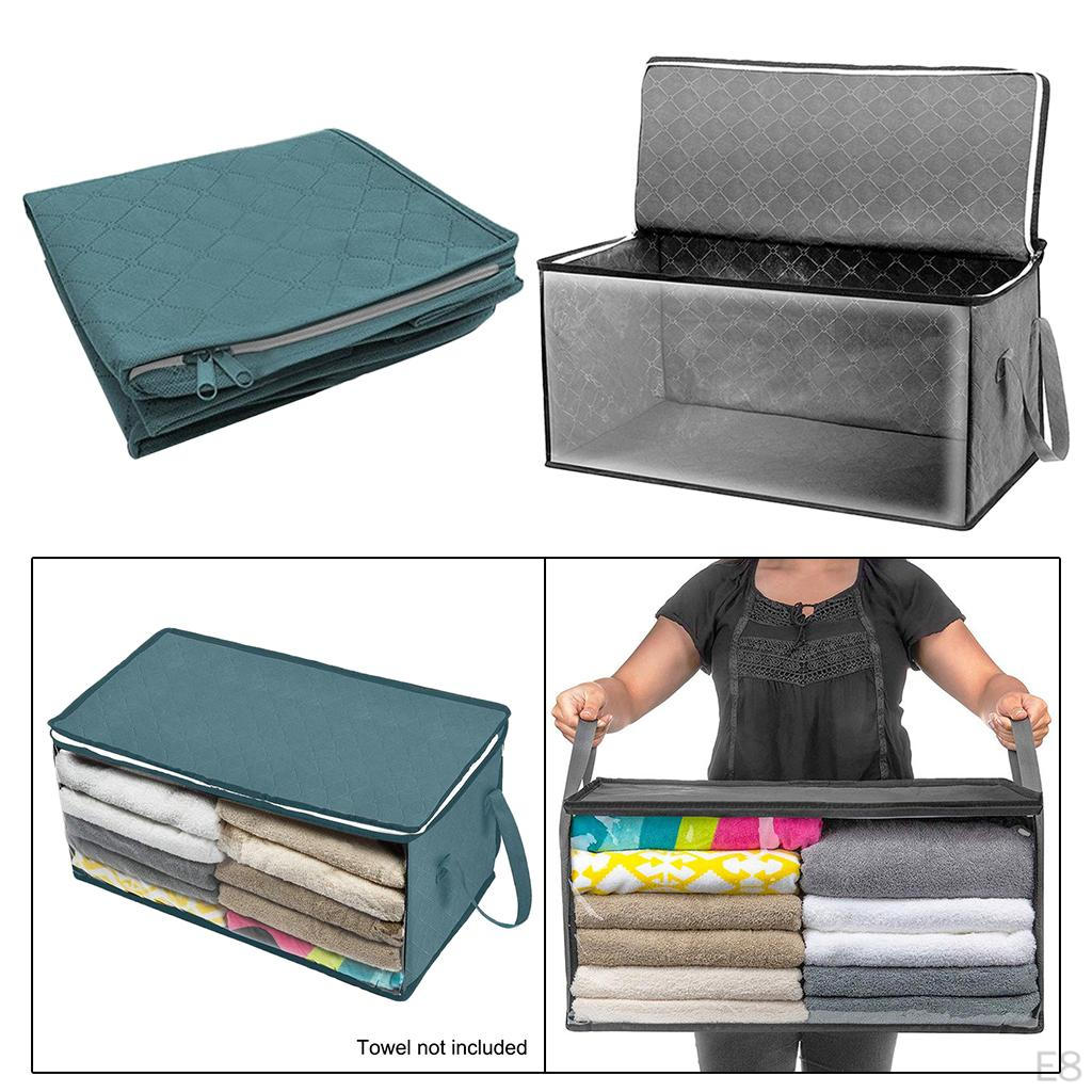 Bed Clothes Storage Bag Foldable Organizer Container for Quilts Sweaters