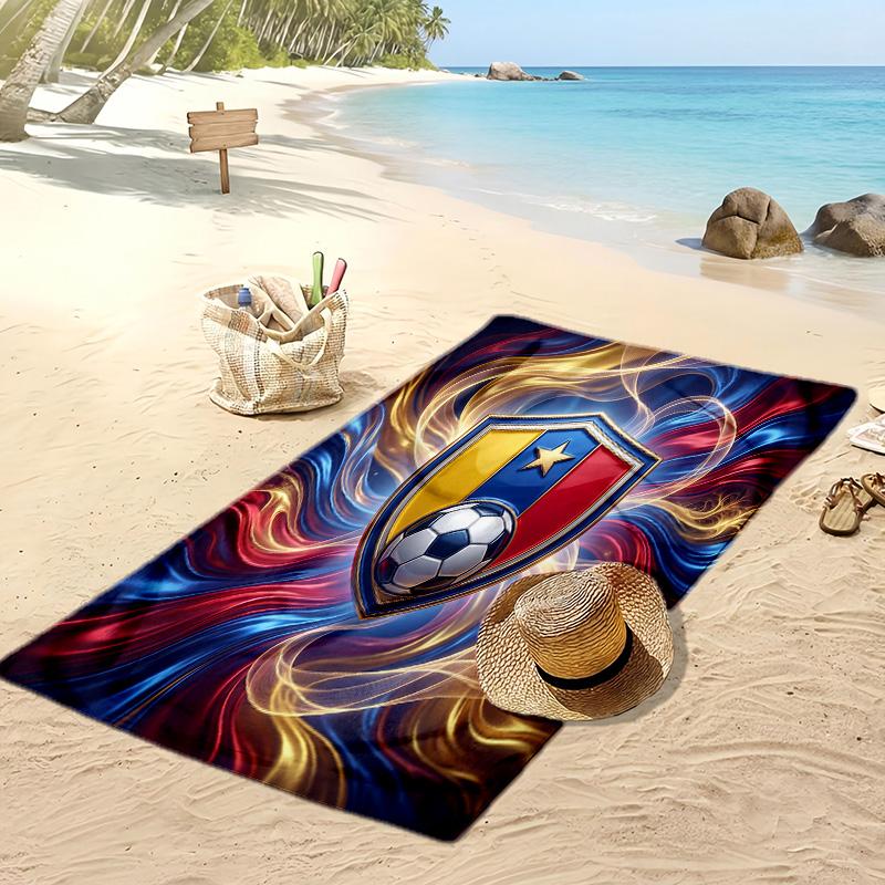 Colombia Football Print Beach Towel Quick Dry Super Absorbent Soft Bath Towel for Swimming Beach Travel Fan Souvenir Gift